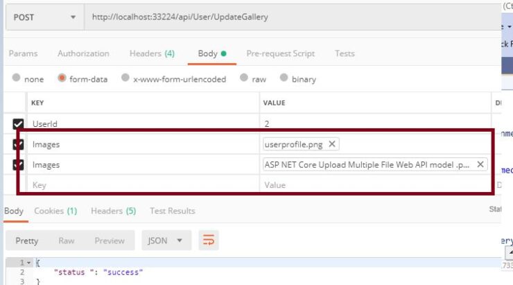 [Simple Way]-ASP.NET Core Upload Multiple File Web API Model
