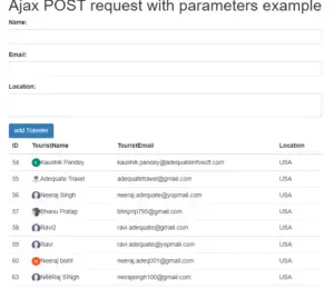 JQuery Ajax Post Json Example