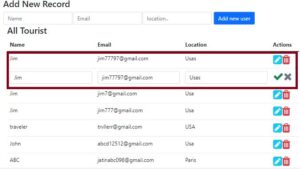 inline table editing with edit icon and delete in react js